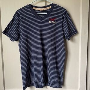 Navy Striped Hollister Shirt